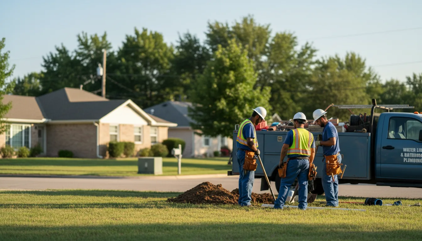 Residential water line and bathroom plumbing service in West Union, MN
